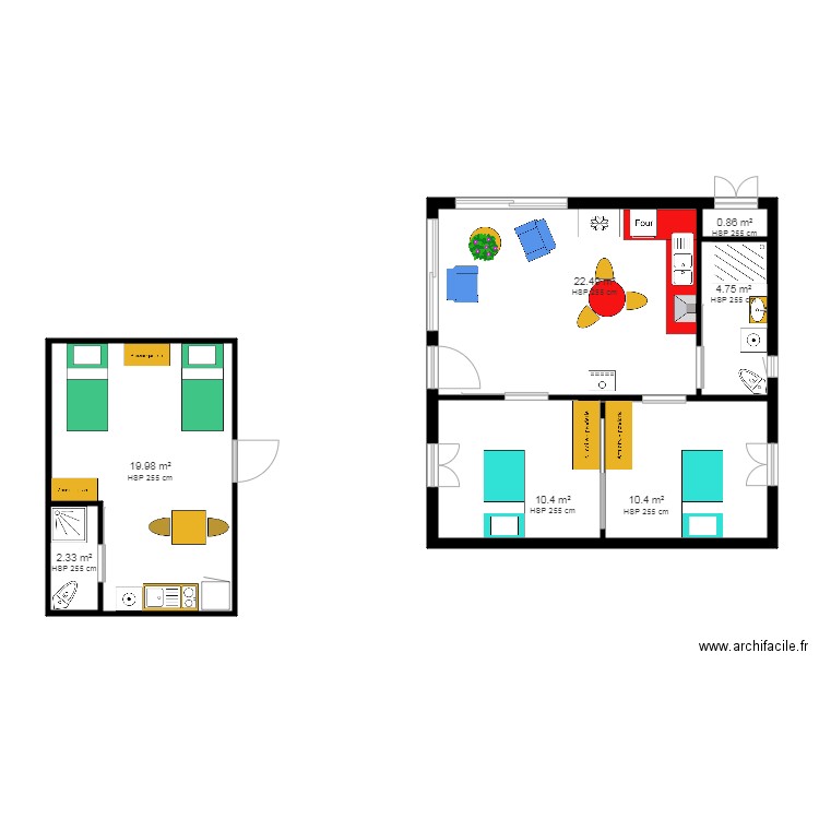 gne. Plan de 0 pièce et 0 m2