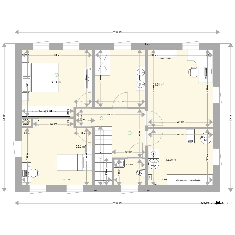 Etage 1A. Plan de 0 pièce et 0 m2