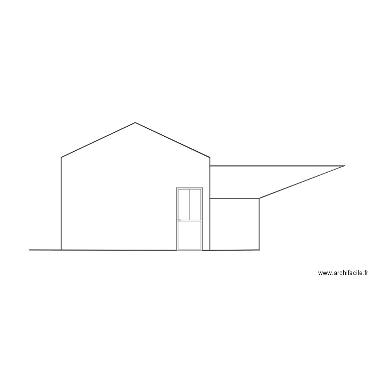 façade ouest. Plan de 0 pièce et 0 m2