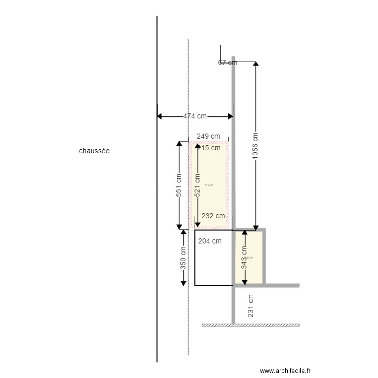 2-fosse sceptique Halite 2023-02-20. Plan de 2 pièces et 17 m2