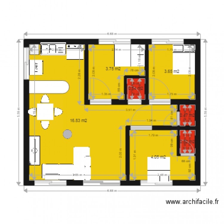 Modeste 1. Plan de 0 pièce et 0 m2