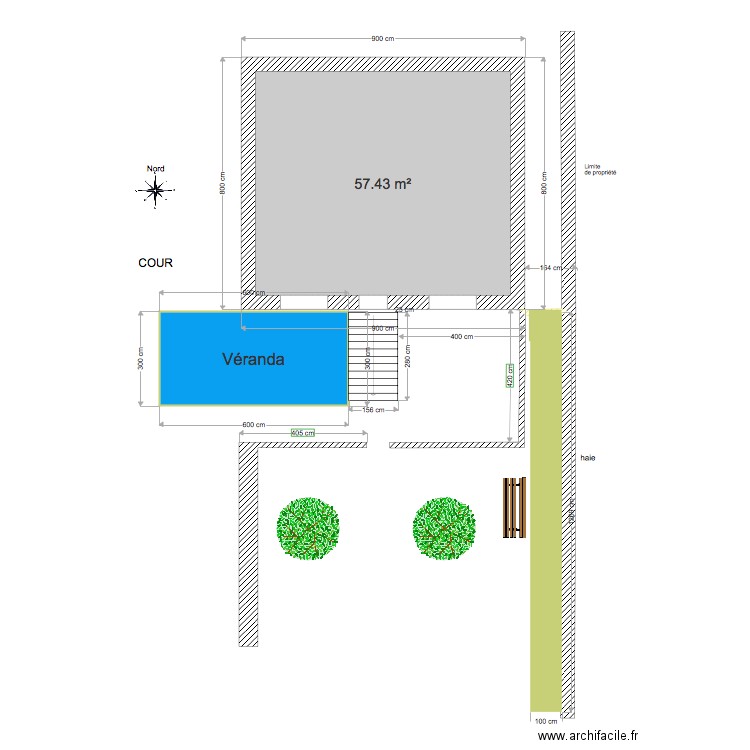 Maison DEVALS et extérieur Véranda. Plan de 0 pièce et 0 m2