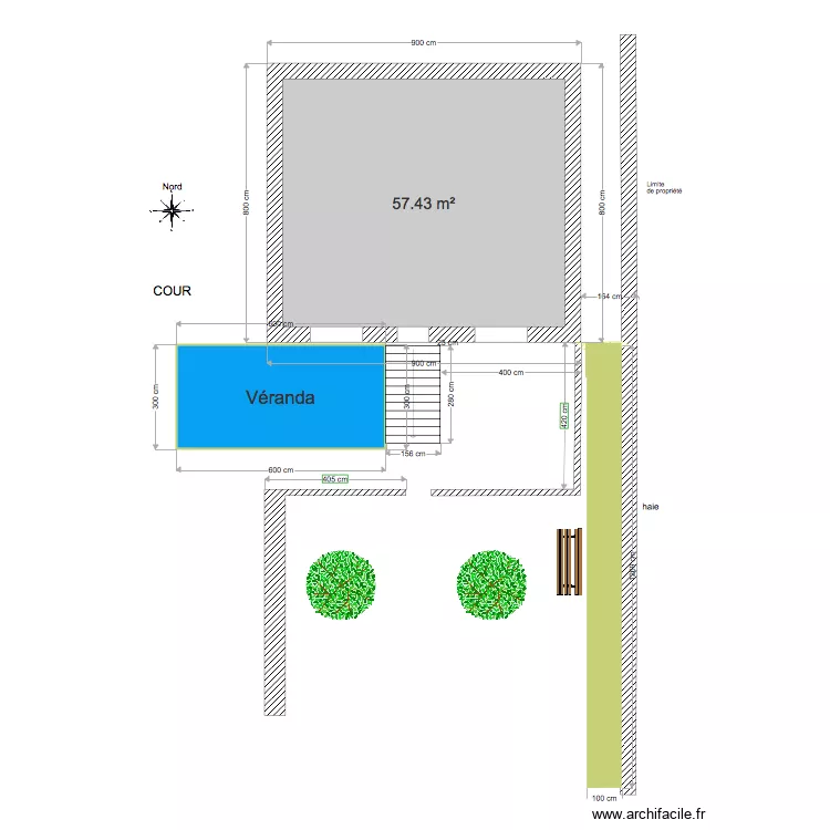 Maison DEVALS et extérieur Véranda. Plan de Maison DEVALS et extérieur Véranda. Plan de