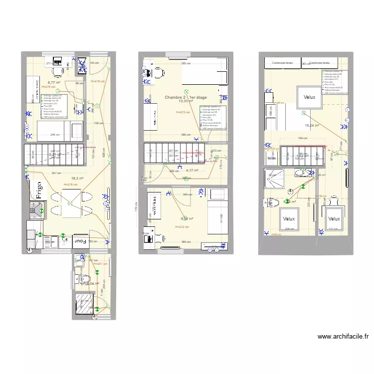 Duchere_electrique_modifi&eacute;. Plan de 