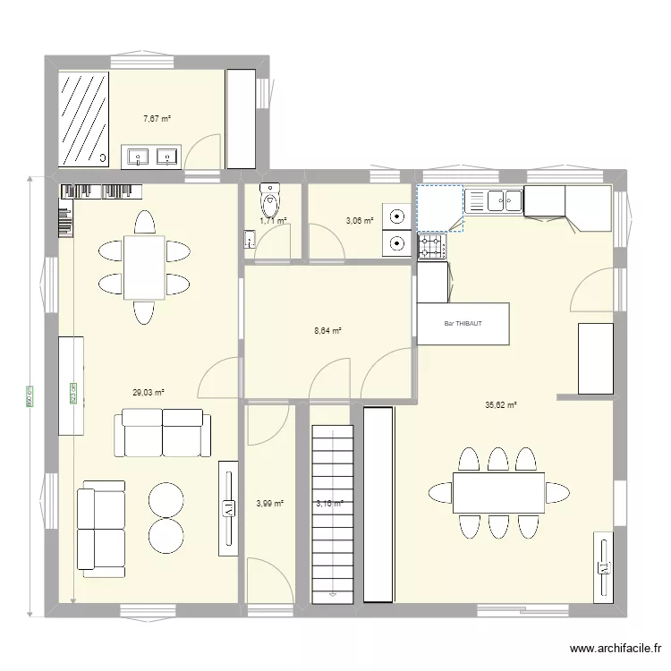 SCI LES QUAT'SOUS. Plan de 