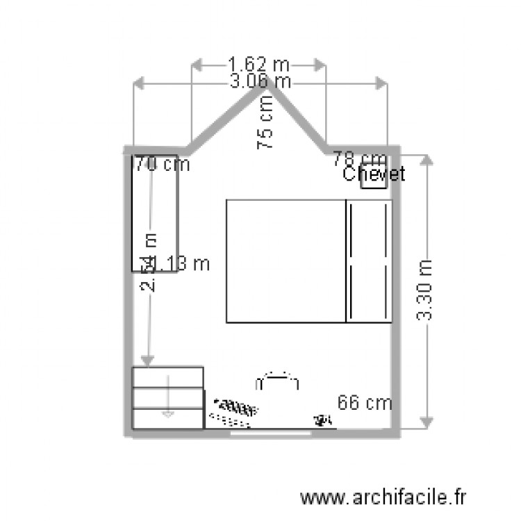 Studio Laennec étage. Plan de 0 pièce et 0 m2