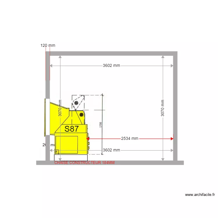 COUPE PROJET ST sylvestre S87.. Plan de 