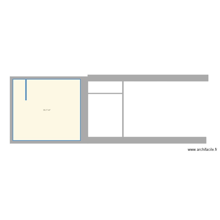 Appartement . Plan de 1 pièce et 31 m2