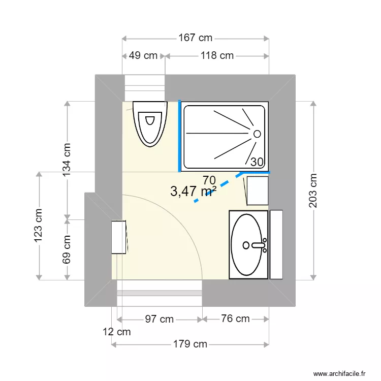 SDB Ma&euml;lys 1B. Plan de 
