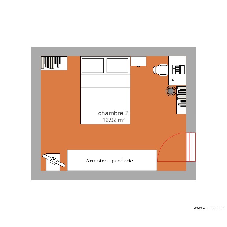 chambre 2. Plan de 0 pièce et 0 m2