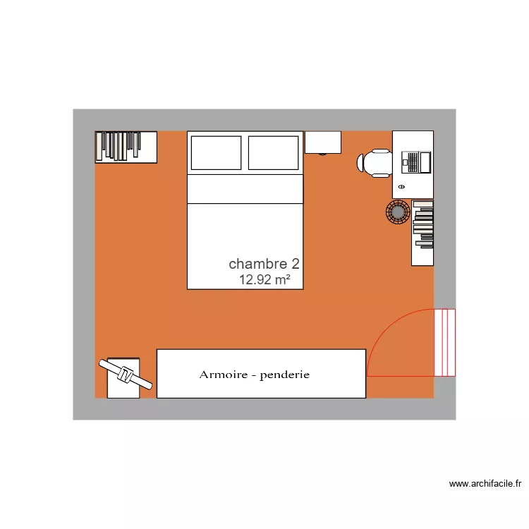 chambre 2. Plan de 
