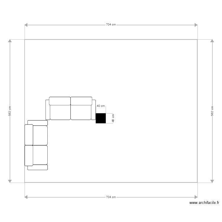 canape. Plan de 0 pièce et 0 m2