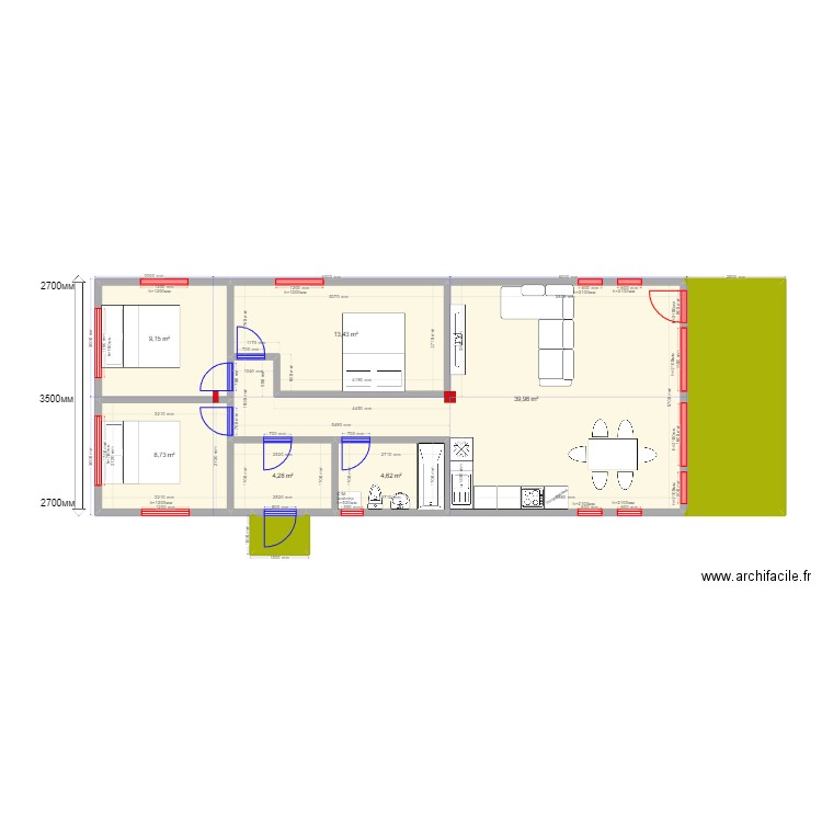 barn 5 м. Plan de 0 pièce et 0 m2
