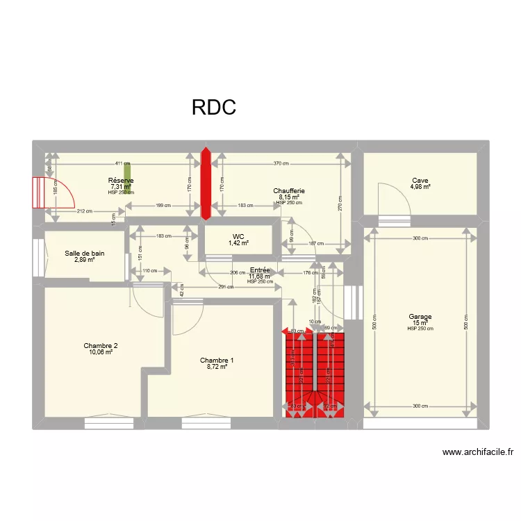 CHALET RDC. Plan de 