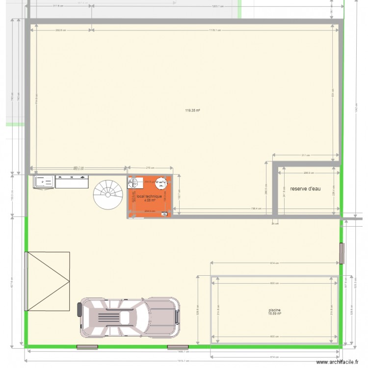 plan plus escalier160. Plan de 0 pièce et 0 m2