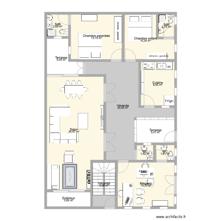 Plan Maison 150 m2. Plan de 0 pièce et 0 m2