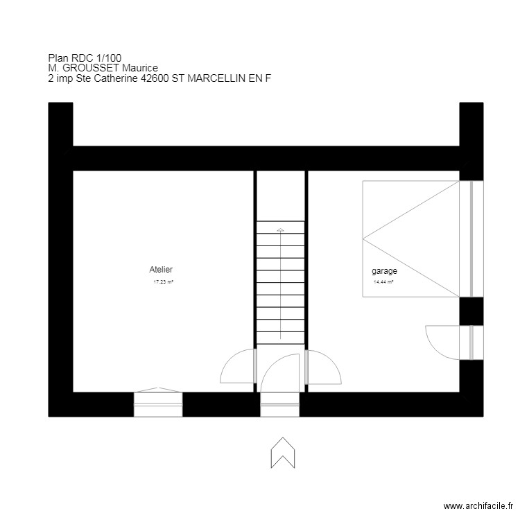 plan GROUSSET St Marcellin en F. Plan de 0 pièce et 0 m2