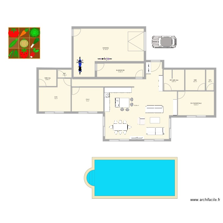 maison2. Plan de 0 pièce et 0 m2