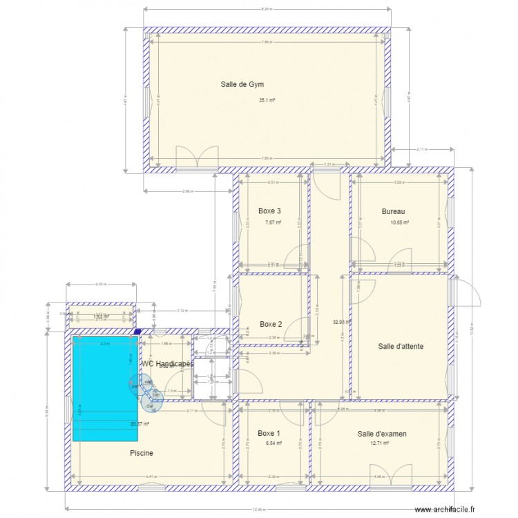 cabinet rééducation. Plan de 0 pièce et 0 m2