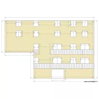 Facde cour V8 align&eacute; 4eme et 3eme etage sur 2eme