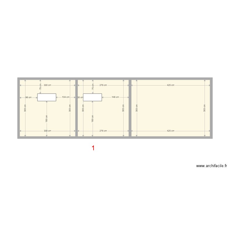 facades 1. Plan de 0 pièce et 0 m2