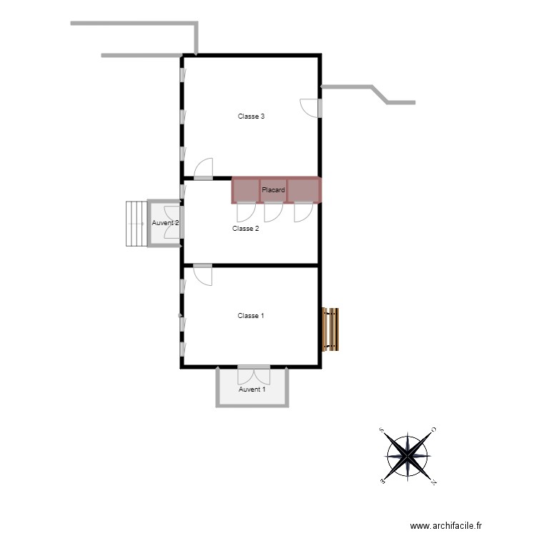 Lacordaire. Plan de 8 pièces et 84 m2