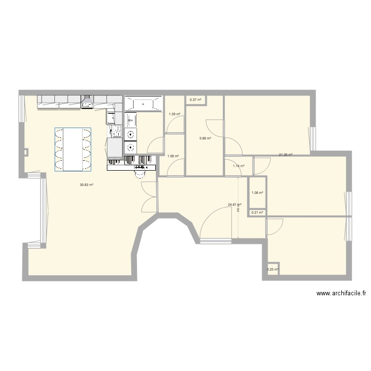 plan Ariane et Jeremy modifié. Plan de 0 pièce et 0 m2