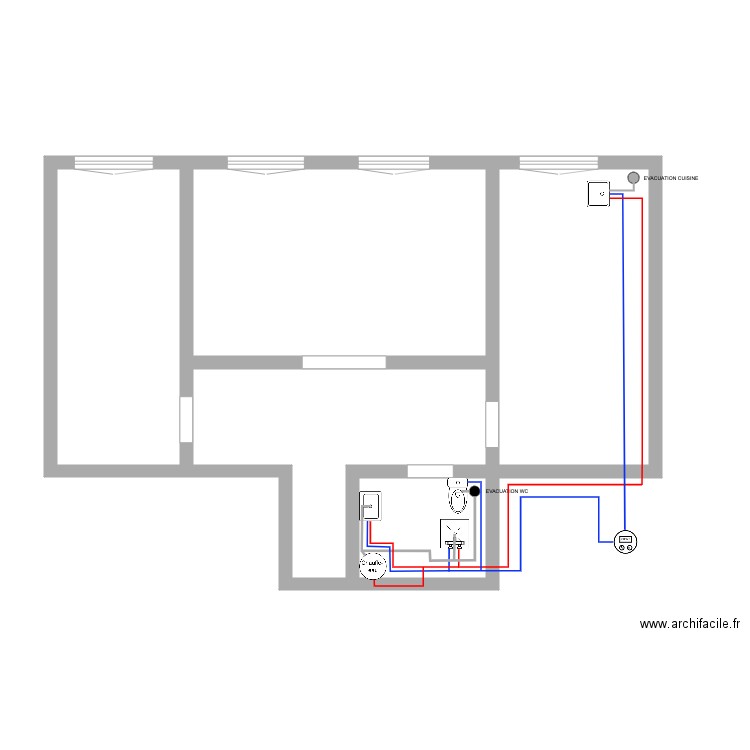 plan plomberie Farjon AVANT. Plan de 0 pièce et 0 m2