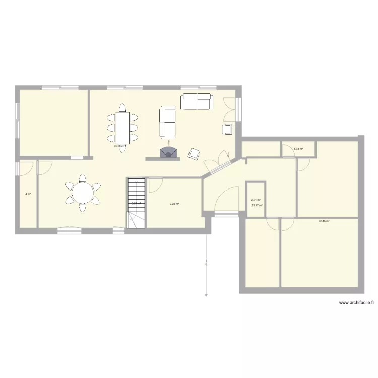 rez aulnes projet 004. Plan de 