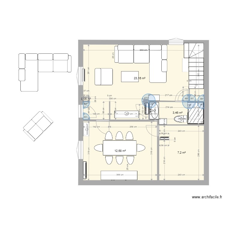Maison Franconville 3. Plan de 9 pièces et 74 m2