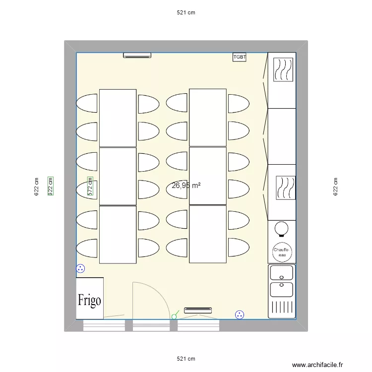 R&eacute;fectoire CTM. Plan de 