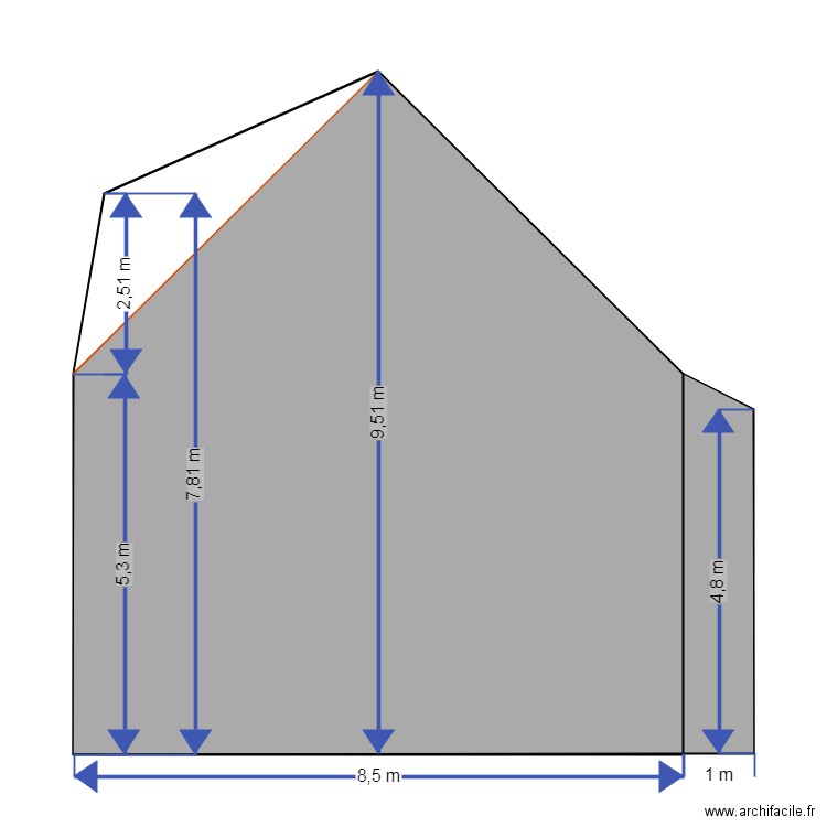 facade sud brisis. Plan de 0 pièce et 0 m2