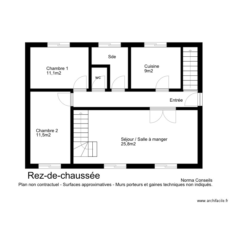 Plan NOEL amfréville Rdc . Plan de 0 pièce et 0 m2