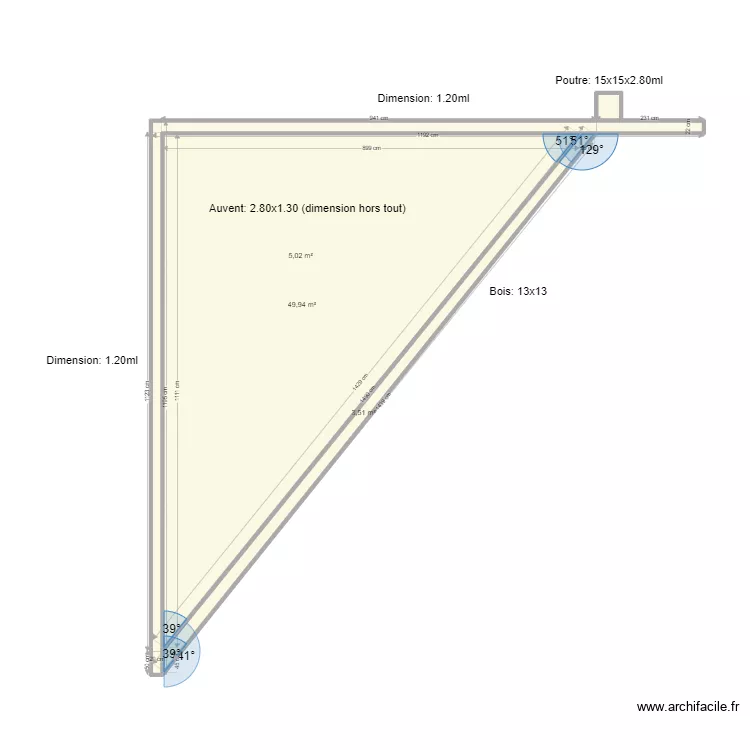 Auvent REYNAUD. Plan de 