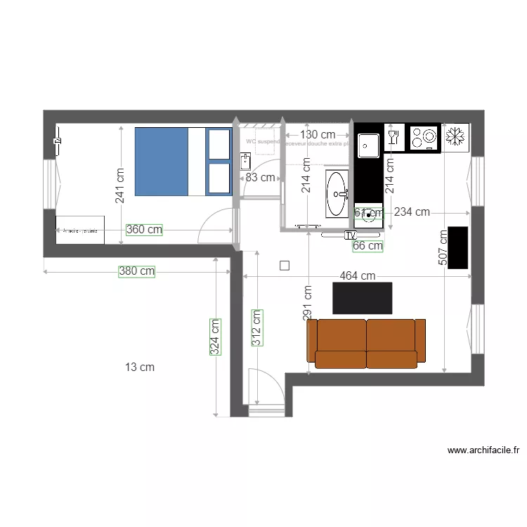 APPARTEMENT COTE 22 JUILLET. Plan de APPARTEMENT COTE 22 JUILLET. Plan de