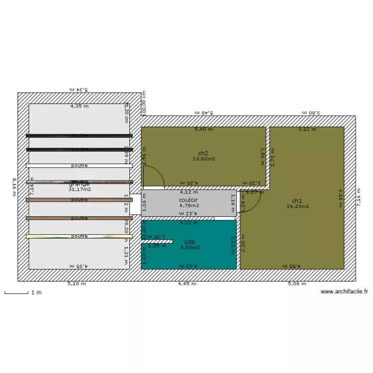 etage futur. Plan de 