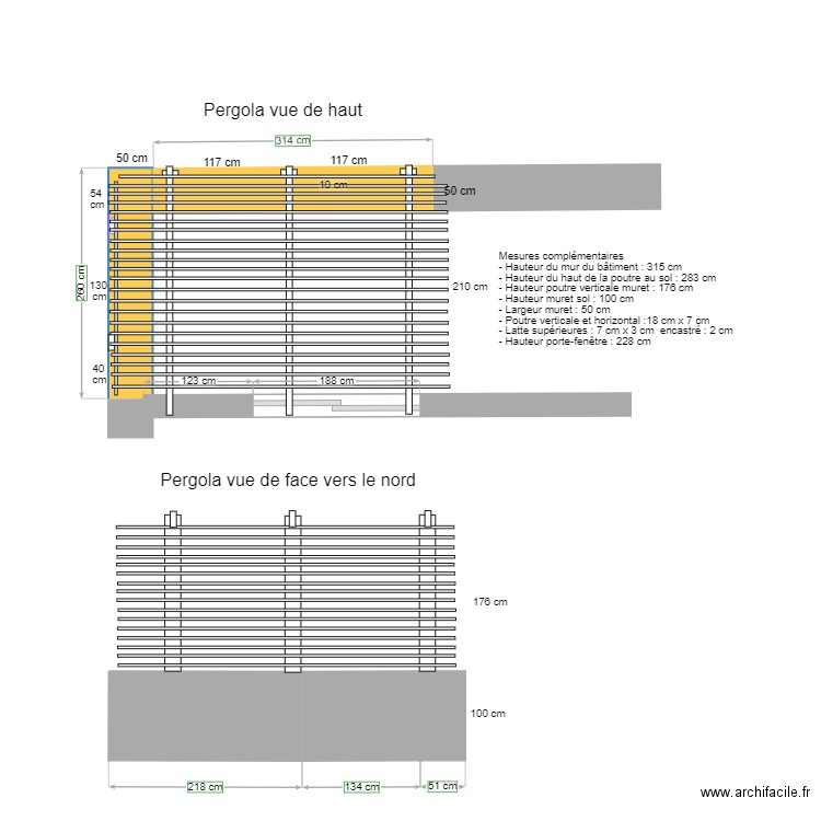 Pergola Philippe. Plan de 0 pièce et 0 m2