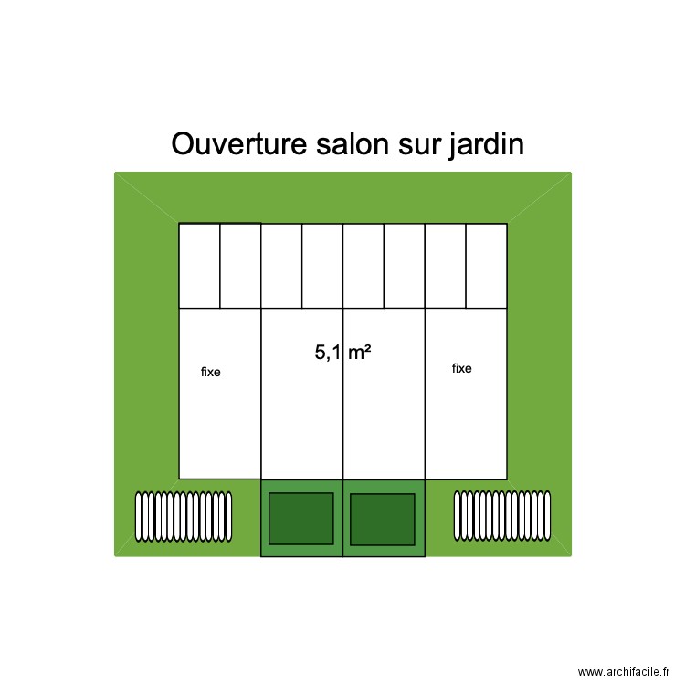 verrière Salon coté jardin B. Plan de 0 pièce et 0 m2