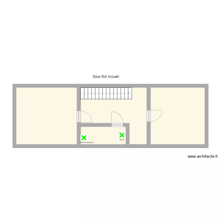 Sous Sol accueil. Plan de 