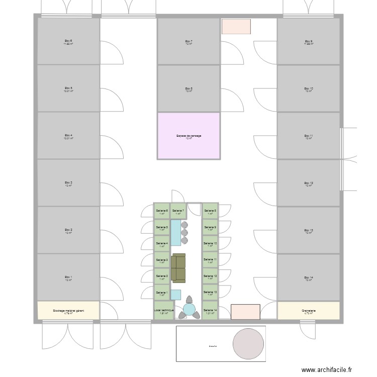 Barns version 18 box. Plan de 0 pièce et 0 m2