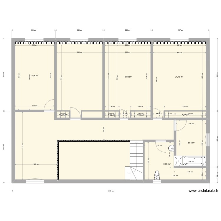 Etage Maison UCA. Plan de 0 pièce et 0 m2