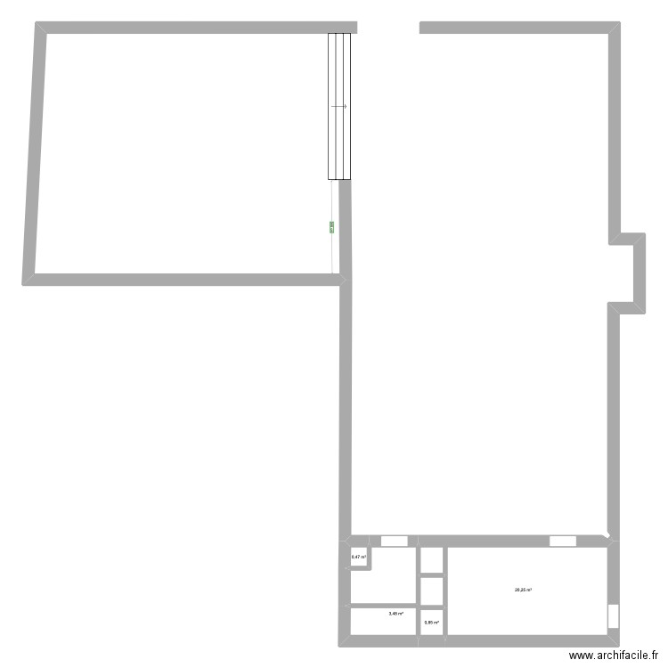 Plan Cour Gd B. Plan de 5 pièces et 30 m2
