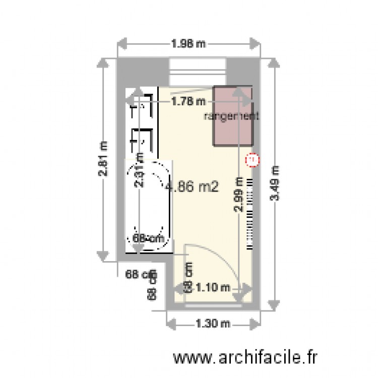 SDB CORNET . Plan de 0 pièce et 0 m2