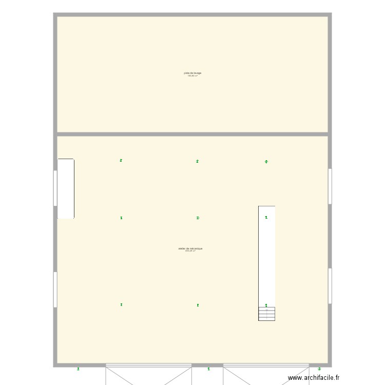 plan projet final. Plan de 2 pièces et 454 m2