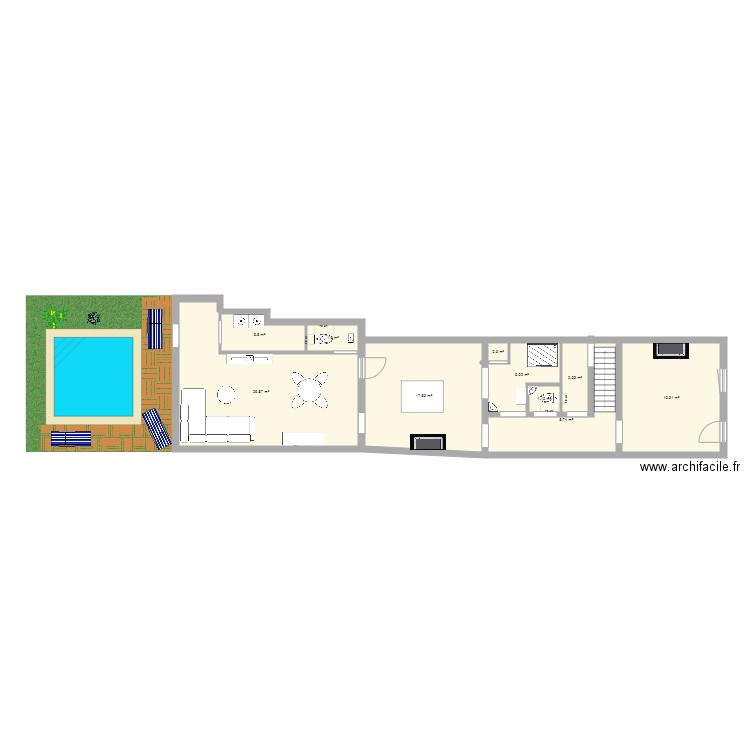 rez de chaussee projection3. Plan de 0 pièce et 0 m2