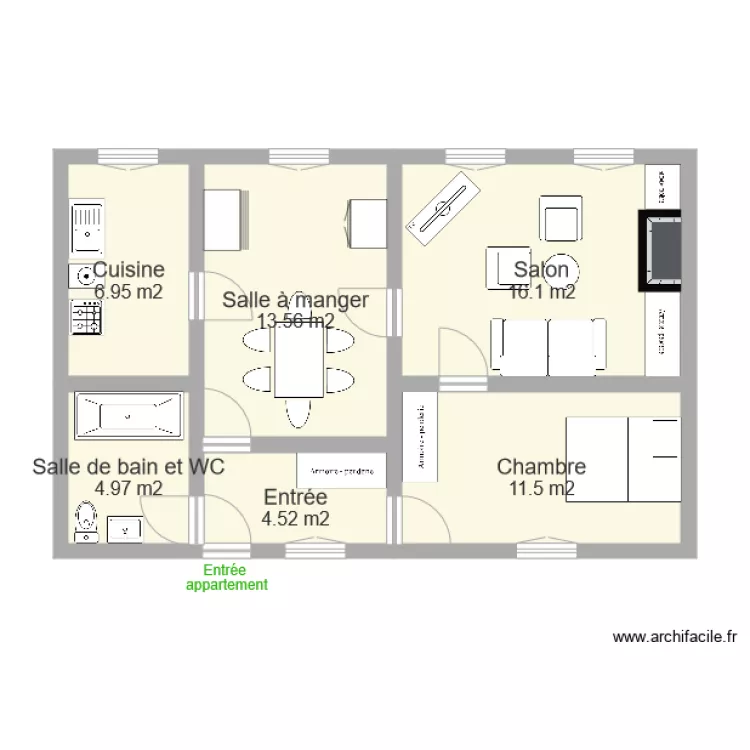 Appartement PONDAVEN. Plan de Appartement PONDAVEN. Plan de