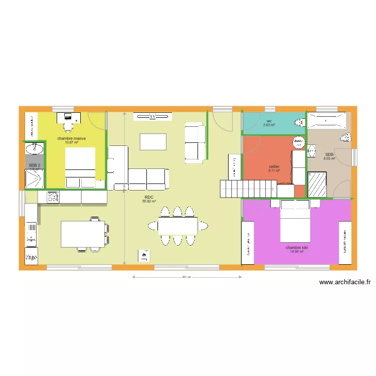 maison maman def. Plan de 