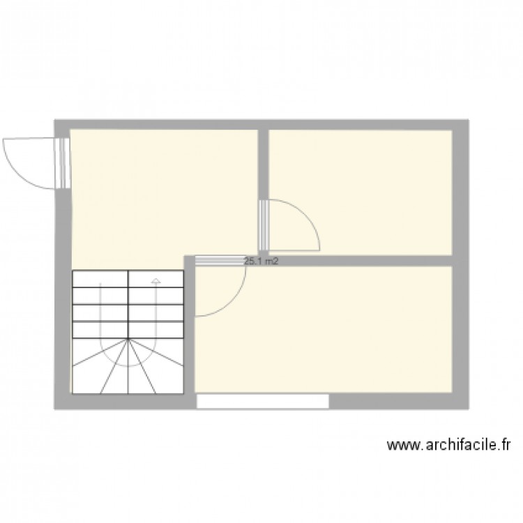 escalier côté vitre . Plan de 0 pièce et 0 m2