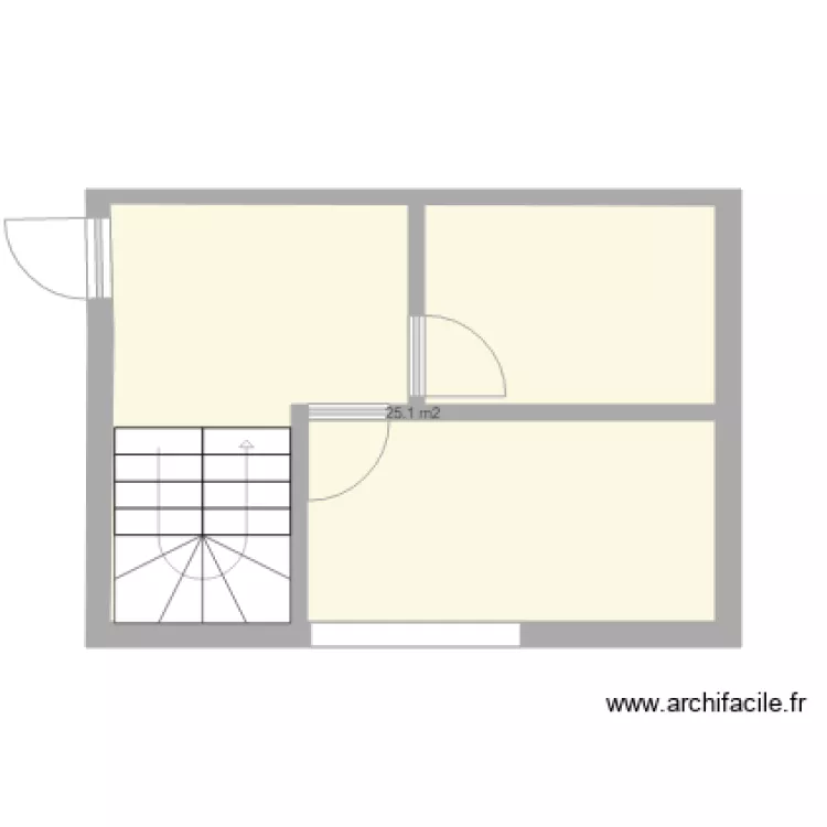 escalier c&ocirc;t&eacute; vitre . Plan de 