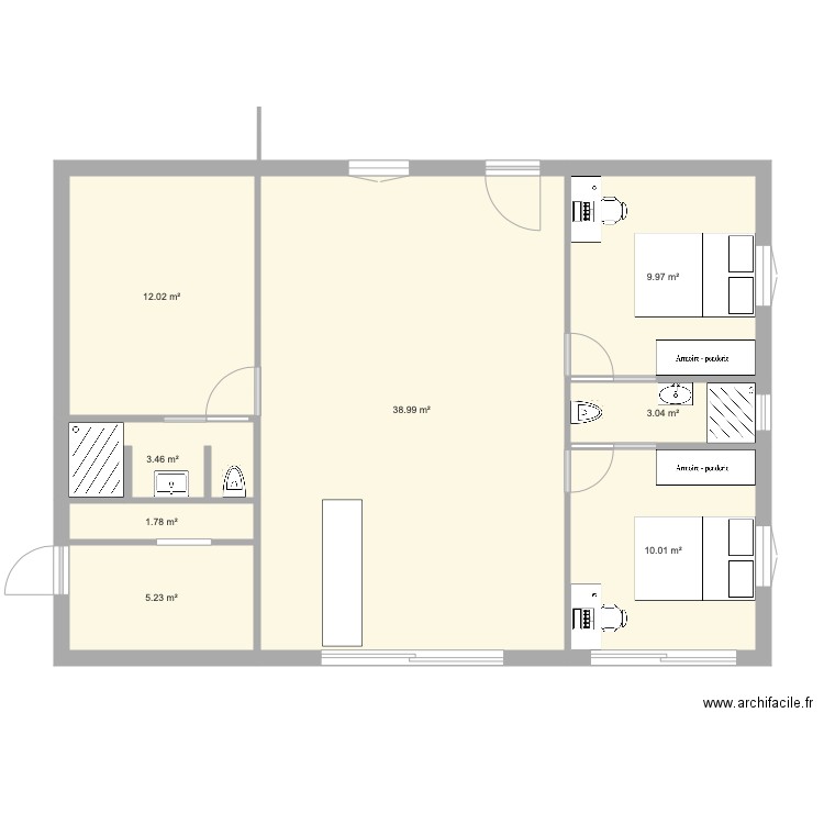 MA MAISON. Plan de 0 pièce et 0 m2